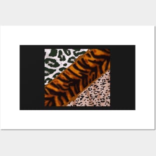 three mix in one animal print Posters and Art